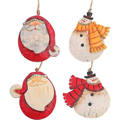 Paquete de 4 adornos para el árbol de Navidad