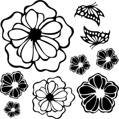 Sticker Papillon - Décor Floral Adhésif pour Réfrigérateur et Machine à Laver - Autocollant Murale Plate - 1 Pièce (1/5)