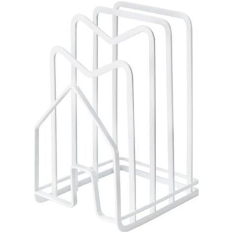 Supports Pour Planches à Découper Support de rangement de cuisine,support de couvercle de casserole, support de cuillère à soupe, accessoires de cuisine for un stockage et un Drainage facil Blanc (1/4)