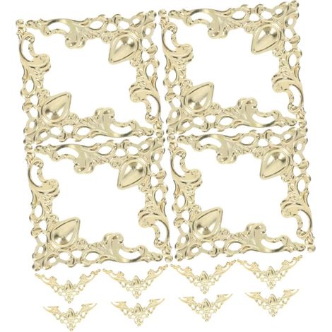 60 protège-coins décoratifs, fer/bois, pour boîtes et meubles (1/5)