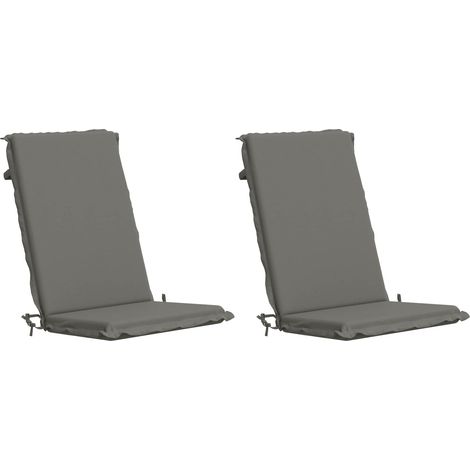 Hochlehner-Auflage GEMERT 2 stk. 100 % Polyester Grau vidaXL (1/5)