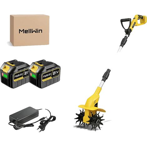 Motoculteur Électrique Sans Fil, Culture Puissante, Design Ergonomique, Batterie 2PC 4.5Ah (1/2)