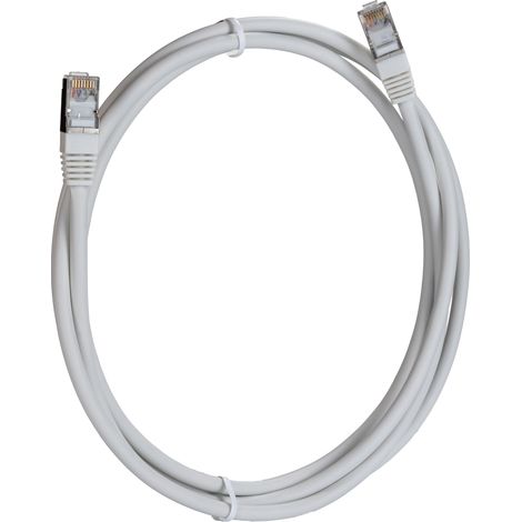 Câble cat 8 catégorie 8 S/FTP RS PRO, Blanc, 2m LSZH Avec connecteur Droit LSZH ( Prix pour 1 )