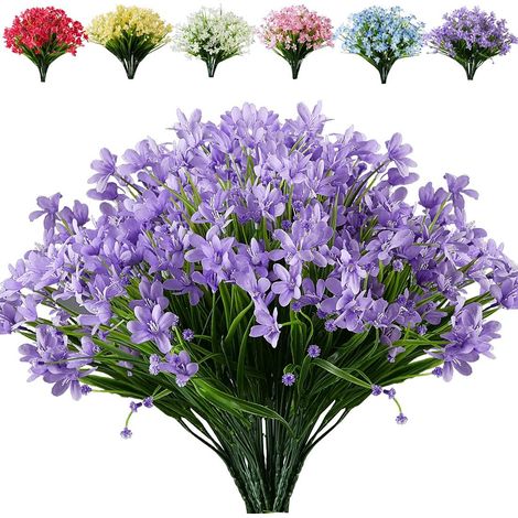 Fleurs Artificielles - Narcisses Faux - Résistantes Aux UV - Pour Décoration Intérieure Et Extérieure - 8 Bouquets (1/5)