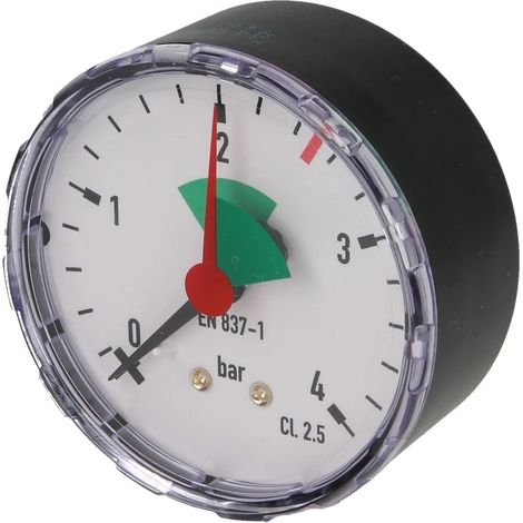 Manomètre de chauffage 3/8'' axial diam. 63 mm
