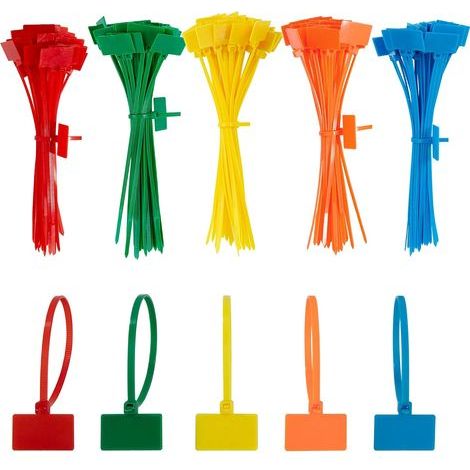 500 Pièces Attache Cable Colorées 150mm x 3 mm Collier de Serrage Plastique Serre Câbles Etiquette Organiser pour Marquer Cable Management Jardinage (1/5)