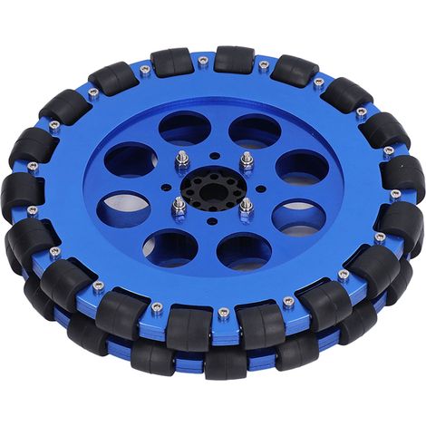 Composant de moyeu omnidirectionnel en alliage d'aluminium, roue Omni 8 pouces, pour Robot jouet bricolage (double combinaison) UM5604-0014-0203 (1/5)
