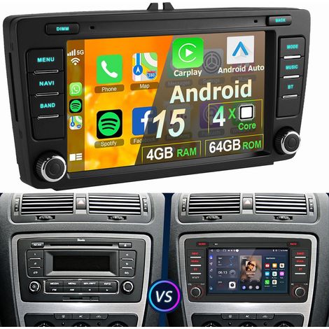 8 "pour SKoda Octavia II Yeti superbe Roomster Android 15 autoradio Carplay GPS WIFI 2+32G (1/5)