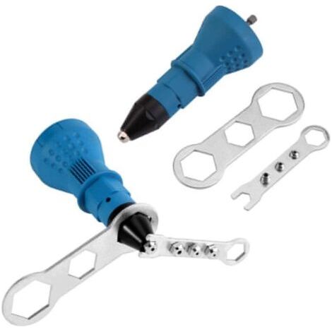 Riveteuse électrique, pistolet à riveter, adaptateur de riveteuse en acier inoxydable, outil de rivetage électrique (1/5)