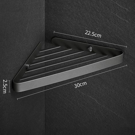 (Gris) Étagère d'angle de salle de bain, organisateur mural, porte-shampoing, rangement pour douche, accessoires de salle de bain, étagère pour appareils électroménagers EL433 (1/5)
