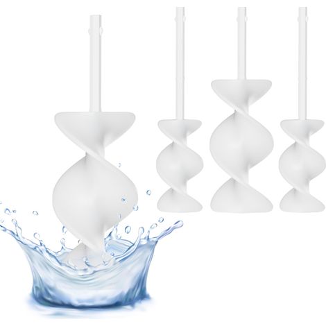 Palettes Silicone Spirales Mélangeur Résine Double Tête, 4 Pcs (1/5)