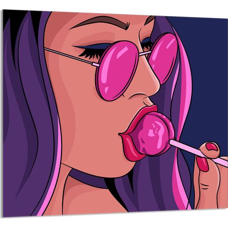 GLASPLATTE FÜR KÜCHE 65x60 Frau (1/5)