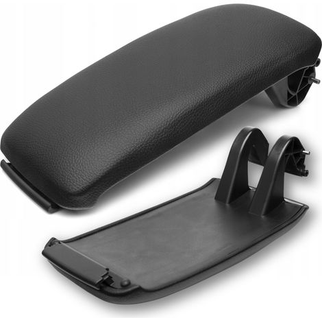 Copertura bracciolo per Audi A3 8P 2003-2012, nera, in pelle nera (1/5)