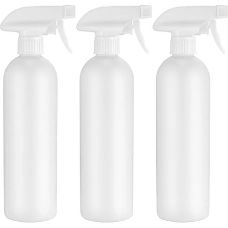 Bouteilles de Pulvérisation, 500ML Flacon Vaporisateur Spray Vides, Bouteilles de Pompe Plastique pour Jardin Plante Cheveux Pulvérisateur D'eau (Blanc) (1/5)