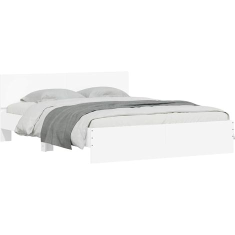 Bed Frame without Mattress White 140x200 cm vidaXL