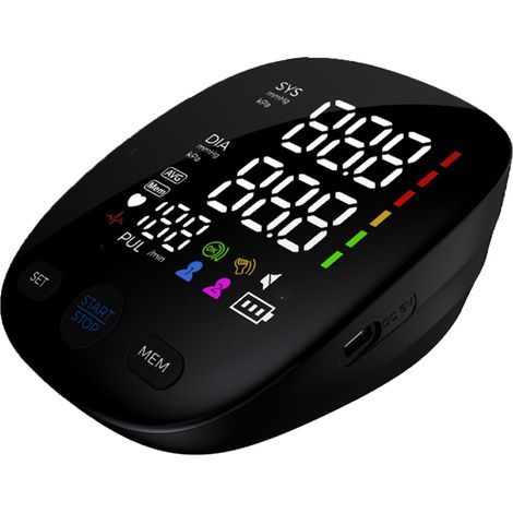 Tensiomètre bras écran LCD numérique 2 utilisateurs 120 mémoires brassard tensiomètre