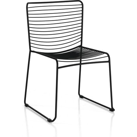 Set 2 sedie da interno / esterno HAZEN BLACK