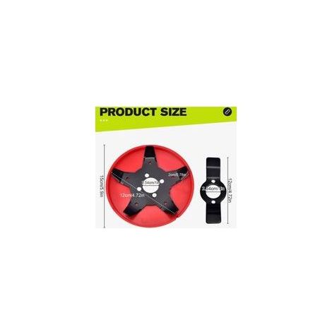 Disque de désherbage professionnel en acier au manganèse – Compatible avec têtes de coupe standard – Pour désherbage efficace et rapide (1/4)