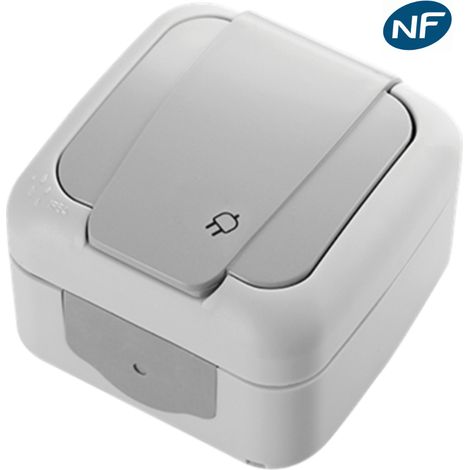 Prise 2P+T étanche IP54 – Résistante aux intempéries – Protection IK07 – Installation en saillie – Normes NF et CE – Vi-Ko (1/5)
