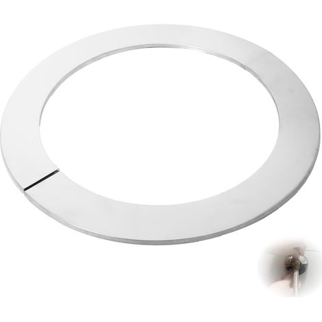 Rosace cheminée 180mm Murales en Acier Inoxydable, rosace conduit tuyau 180 mm diametre 182 x 242 x 5mm Résistant à la Chaleur pour Chaudières(180mm 1pcs) (1/5)