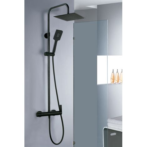 Columna de Ducha Nite con monomando, Rociador acero inoxidable AISI304 de 25x25 cm. (1/3)