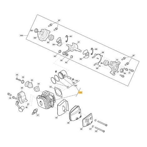 CILINDRO-PISTÓN SP316-SP316C ORIGINAL STIGA - 118804809/1
