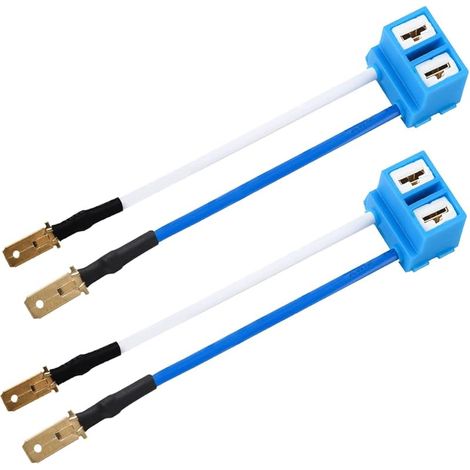2 Pièces H7 Phare Ampoule Angle Droit Céramique Prise Connecteur Adaptateur Faisceau De Câblage (1/5)