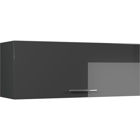 Pensile da cucina Fame-Line, Antracite lucido/Antracite, 100 cm, Vicco (1/5)
