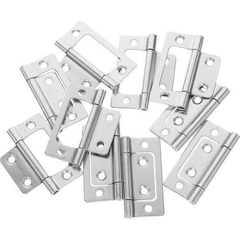 UKCOCO Lot de 10 charnières robustes pour meubles, en fer et métal épais. (1/5)