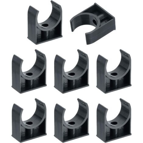 8Pcs Attache De Tuyau, Clip En U PVC, Fixation Murale 40mm, Support Organisateur Pour Eau Et Huile (1/5)