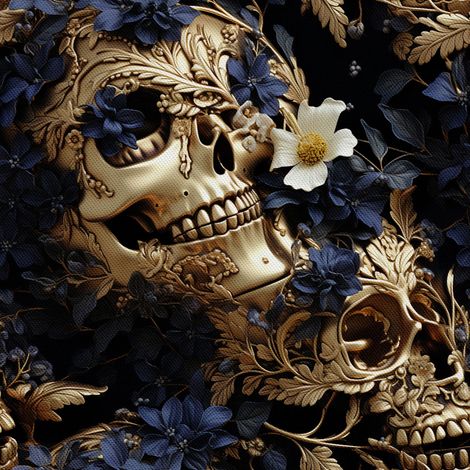 Tela decorativa para exteriores Oxford - Motivo de calavera I DX5032 (1/5)