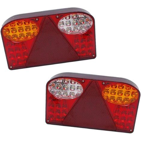 Feu arrière à LED pour voiture et camion, feu stop arrière, compatible avec les camions et remorques 12-24 V