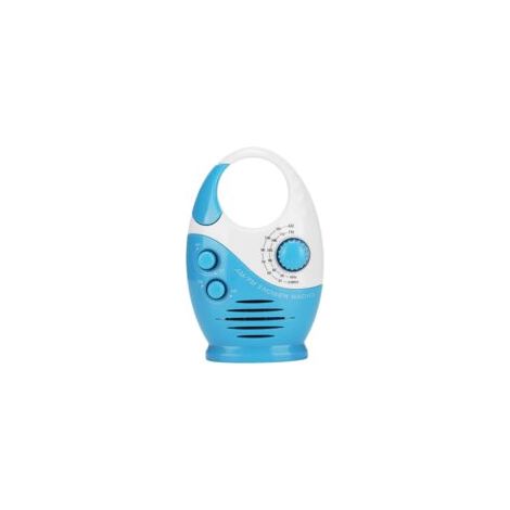 Radio de ducha impermeable (68 x 35 x 135 mm), altavoz portátil AM/FM - Crezuo
