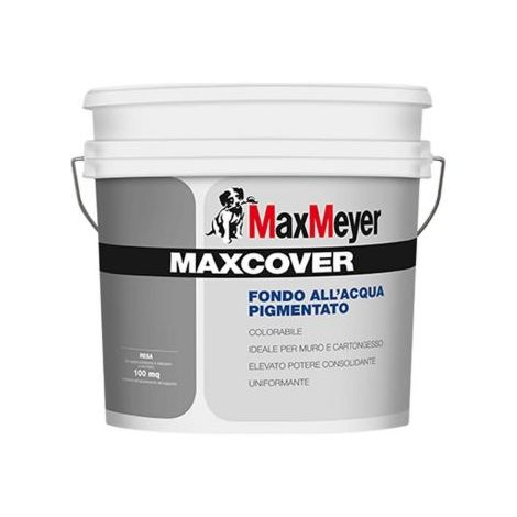 Fondo ad acqua pigmentato bianco per muro e cartongesso Maxcover Max Meyer 5 lt
