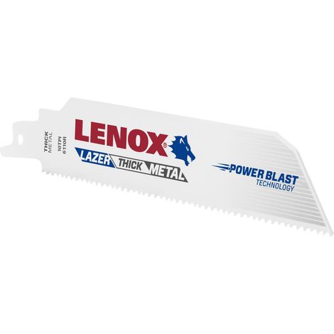 LENOX MetalWolf Wave Edge Reciprocating Saw Blade – 152 x 25 x 1.07mm, 10 TPI, Pack of 5