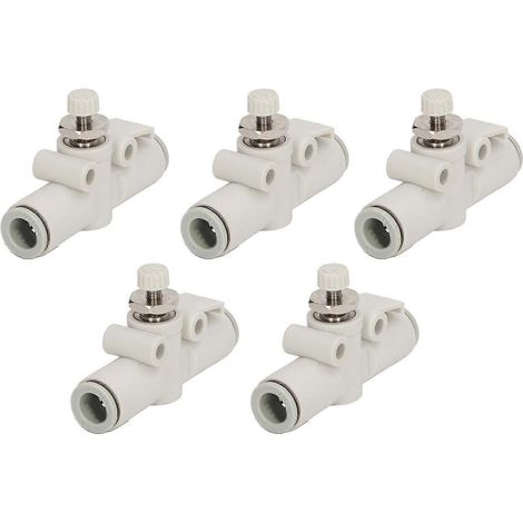 Vanne de régulation de débit d'air, raccord rapide pour tuyau pneumatique en PVC pour conduits de ventilation (1/4)