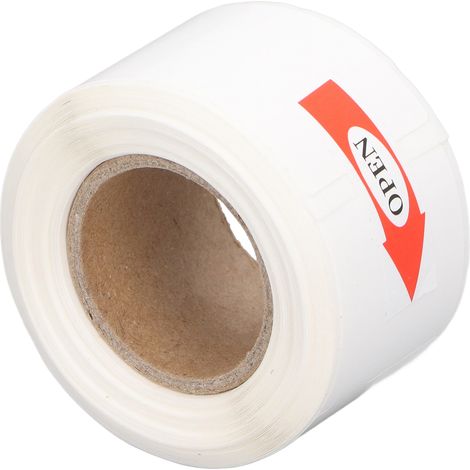 1 rouleau étiquettes thermiques câble adhésives imperméables anti-huile sans encre 25x38mm dos 40mm 100pcs pour identification fibre réseau blanc (1/5)
