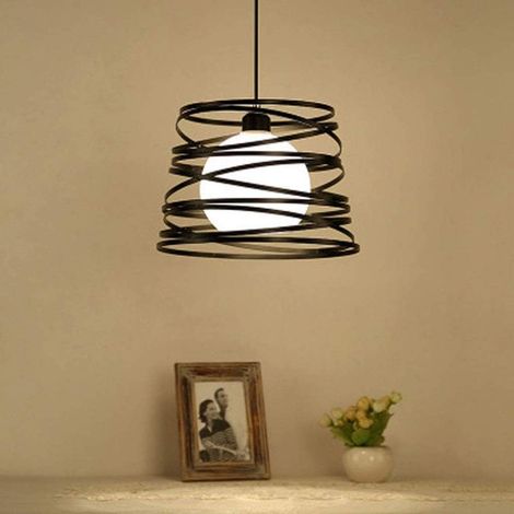 Suspension de style industriel, en métal, 32 cm de diamètre (1/5)