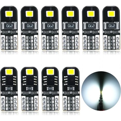 Ampoules T10 LED CANBUS 12V Blanc Pas De Polarité Conçu W5W Wedge Intérieur De Voiture Lumière Dôme Feux De Plaque D'immatriculation (1/5)