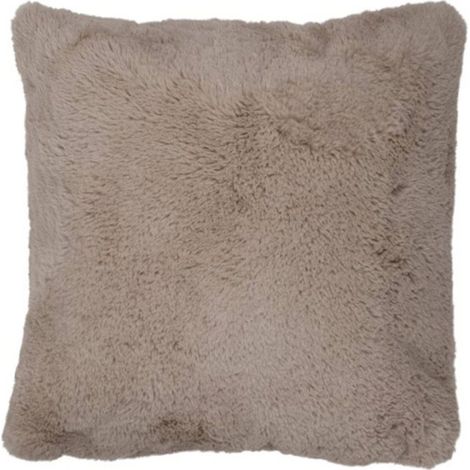Coussin Imitation Fourrure "Cutie" 45x45cm Gris (1/3)