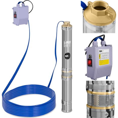 Pompa per pozzi profondi per pozzi profondi per rifiuti solidi urbani, 6000 l/ora. fino a 58 mt (1/5)