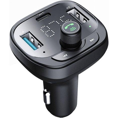 Ce lecteur MP3 pour voiture, compatible avec les cartes TF et les clés USB, prend en charge la charge rapide QC3.0, Type-C et PD. Il est fourni avec deux chargeurs USB, un kit mains libres Bluetooth 5 (1/5)