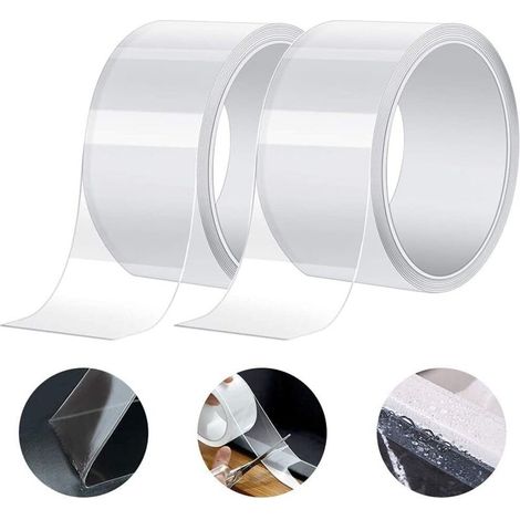 Lot de 2 bandes d'étanchéité d'angle de cuisine en PVC, ruban d'étanchéité pour cuisine et salle de bain (transparent) 3 m × 5 cm