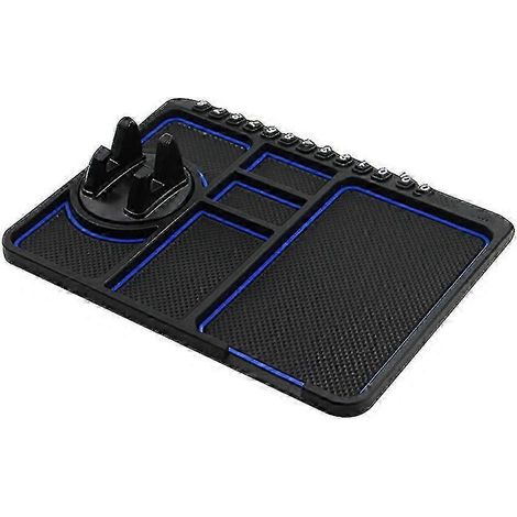 Tapis de rangement antidérapant pour tableau de bord, support GPS pour téléphone et accessoires pour plaque d'immatriculation (1/3)