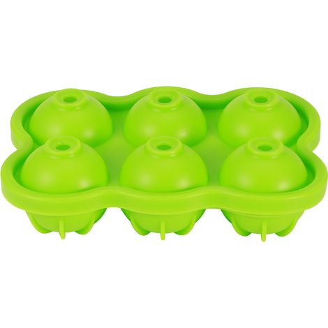2 Pièces Moule à Glace Boule en Silicone Alimentaire 6 Cavités pour Cuisine (Vert) (1/5)