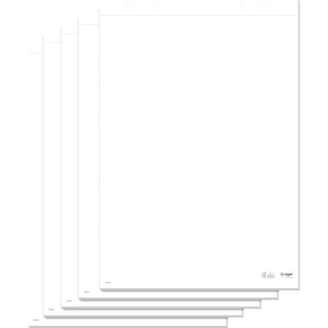 [NEUWERTIG] B-Ware Sigel Flipchartblock 100 Blatt (5x20) blanko 68x98cm für Teamarbeit in Weiß (1/2)