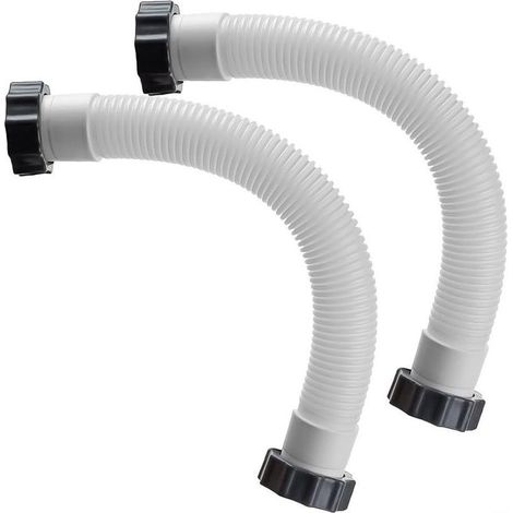 Lot de 2 tuyaux de rechange pour pompe de filtre de piscine de 38 mm,11535 Tuyau de raccordement de rechange pour pompes à filtre à sable Intex 16" et systèmes d'eau salée- OUYLAF (1/5)