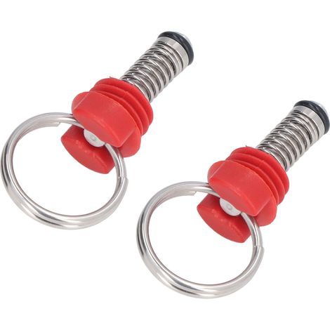 2 Pièces Valve de Dégagement de Pression pour Fût, Accessoire Sécurité à Balle Verrouillable Style Cornelius, Kit Complet Rouge (1/5)