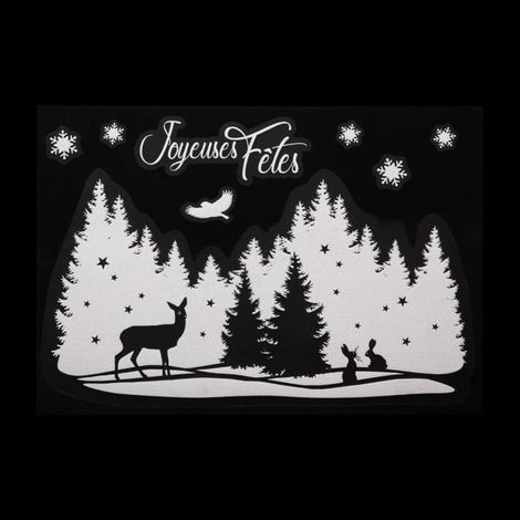 Sticker vitre Noël - Joyeuses Fêtes