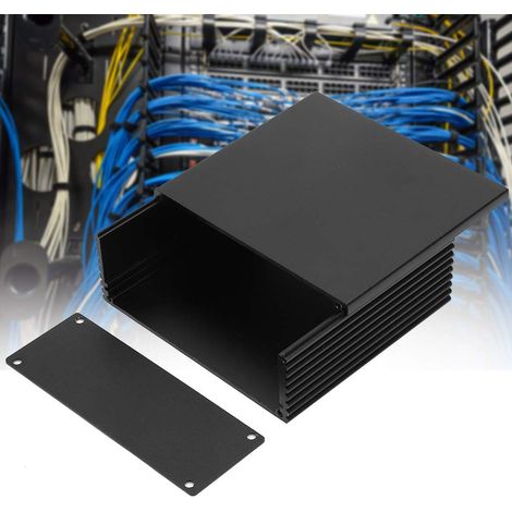 Boîte de jonction électronique, boîte de jonction en aluminium noir, petite boîte de jonction électrique, boîte de jonction pour projet de bricolage, boîte de dérivation en saillie (1/5)